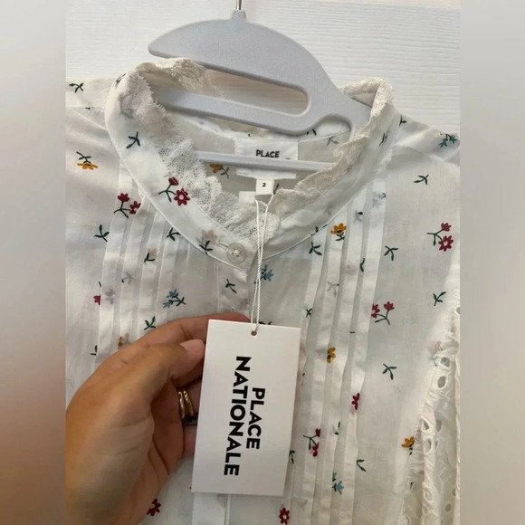 New - Place Nationale ruffled top - Picture 3 of 5